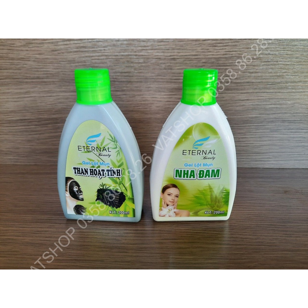 Gel lột mụn ETERNAL chai lớn  200g nha đam và than hoạt tính