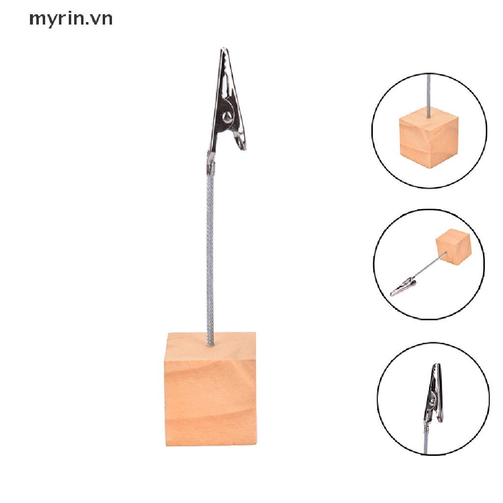 Giá Đỡ Kẹp Ảnh / Thẻ Ghi Chú Bằng Gỗ Tiện Dụng