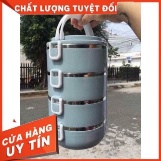 Cặp Lồng Cơm 4 Tầng - Cà Mên Giữ Nhiệt 4 Tầng Lúa Mạch