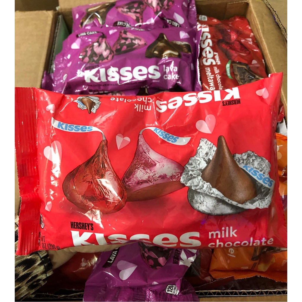 ￼Sô cô la Hershey's Kisses của Mỹ Phiên Bản Valentine [NHIỀU VỊ]