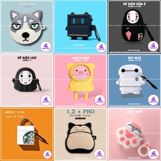 Case Airpod 2, Pro Ốp tai nghe bluetooth  Vỏ đựng tai nghe Airpods silicon nhiều hình dáng_ Sinsoshop
