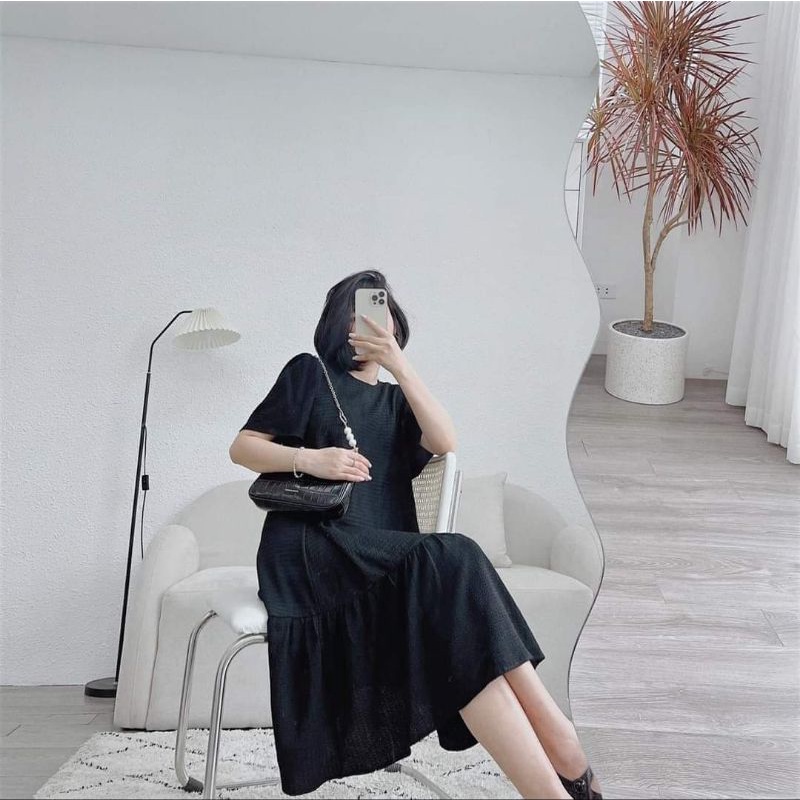 Váy xòe đuôi cá VERO MODA vải dập phồng