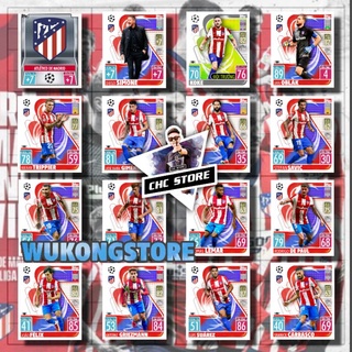 Set combo 16 thẻ cầu thủ match attax atlético mardrid 2021/22 size poca