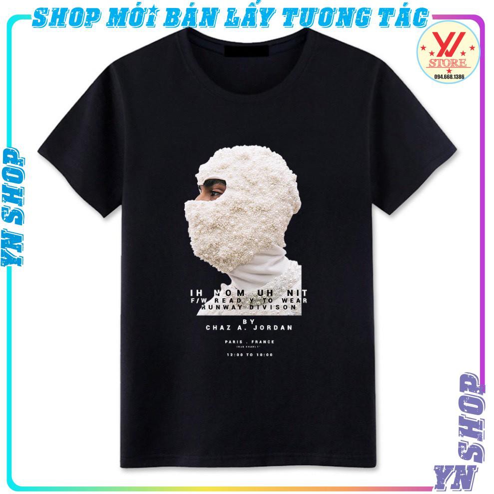 Áo Thun Nam Cổ Tròn, Áo Thun Nam  nữ unisex form rộng Cộc Tay In Ninja mặt nghiêng siêu ngầu Chất Thun