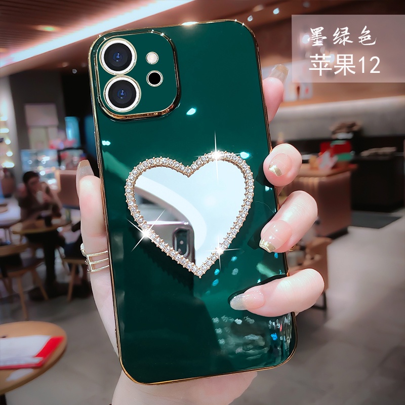 Ốp Điện Thoại Mềm Tráng Gương Màu Trơn Chống Sốc Cho iPhone 13 13pro 12 11 Pro Max Xs Max Xr X 8 7 Plus