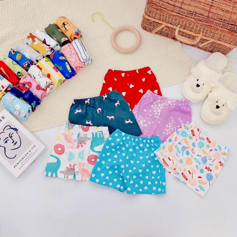 Set 5 quần chục đùi❤️FREESHIP❤️Quần đùi chục xuất dư-quần đùi chục cotton bozip co giãn thấm mồ hôi 