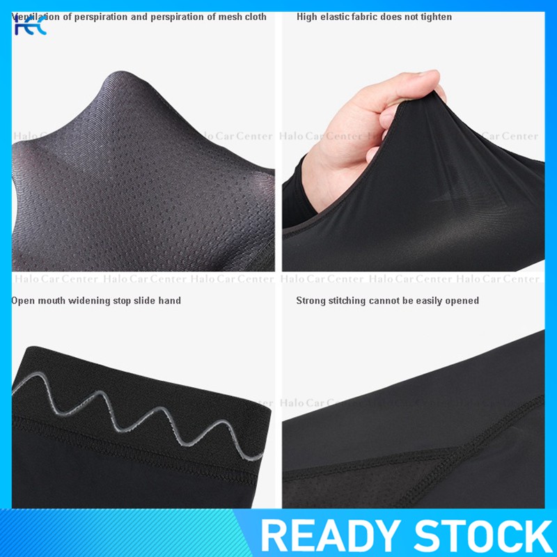 Găng ống tay đạp xe thể thao unisex mùa hè bằng lụa lạnh cảm giác mát mẻ che nắng bảo vệ khỏi tia UV ngoài trời