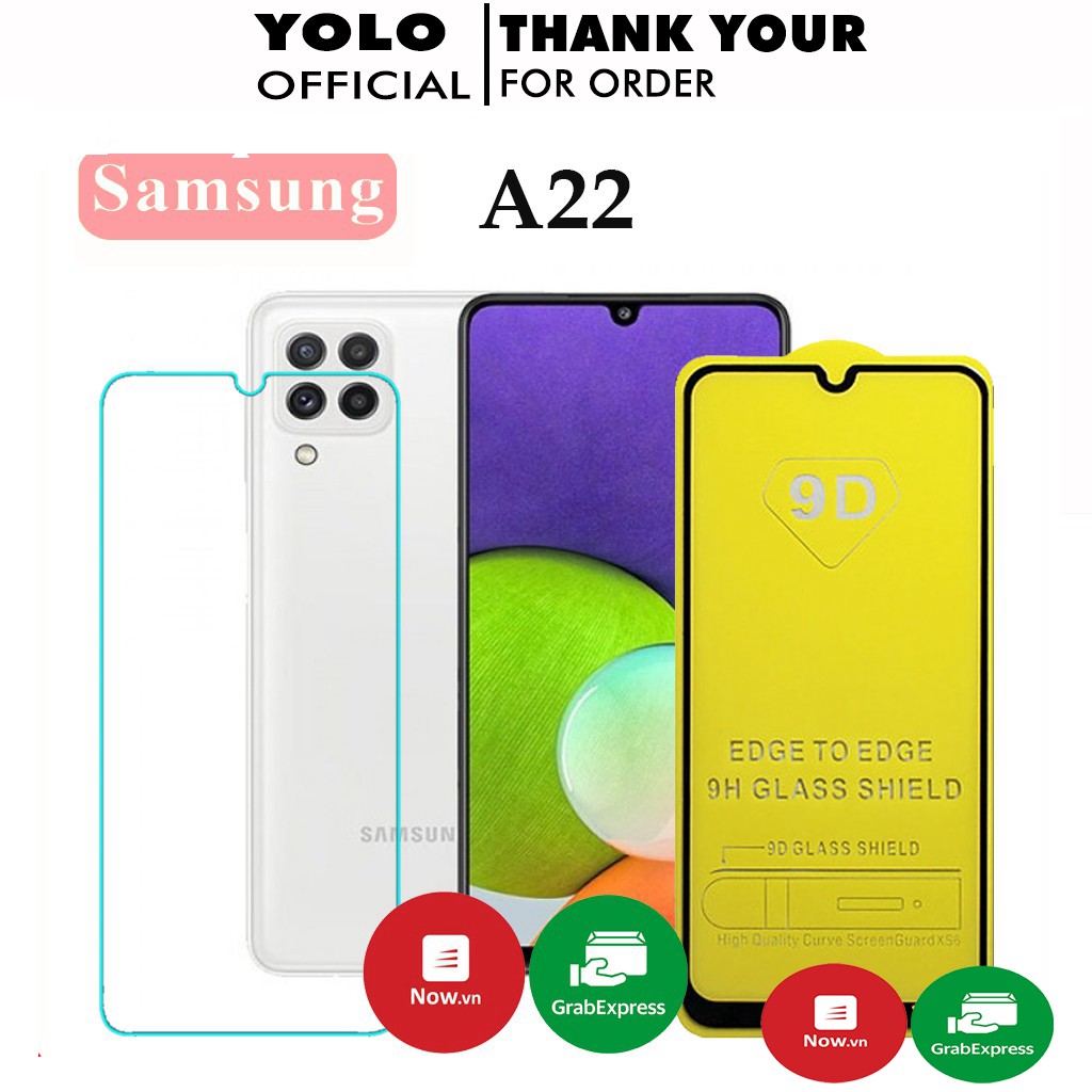 Kính cường lực samsung A22 M32 M22 4G 5G full màn OG xanh cao cấp cảm ứng mượt mà tặng kèm khăn lau màn hình [OG]