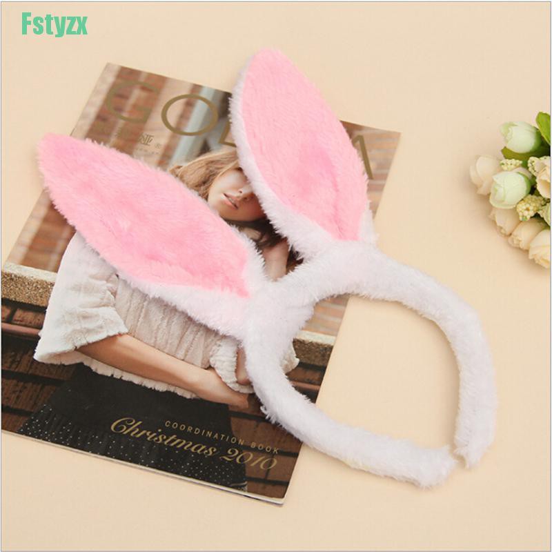 fstyzx Fashion New Plush Fluffy Bunny Rabbit Ears Headband Costume Accessory Dress Up