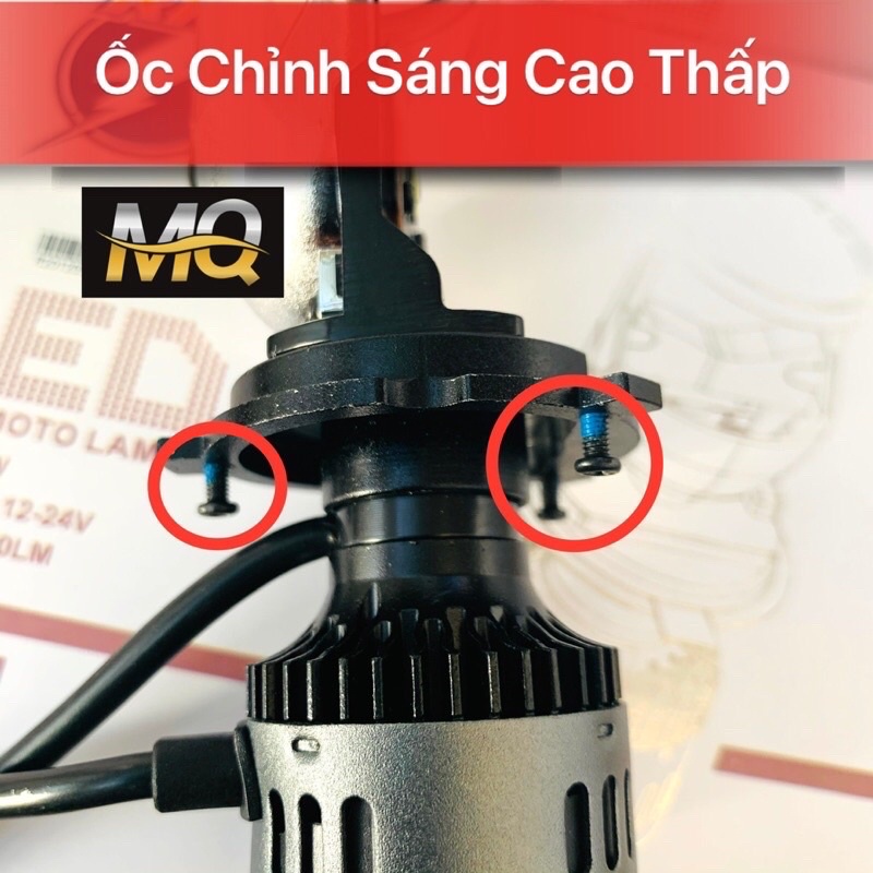 Đèn Pha Led Bi Cầu RTD M01B Đèn Pha Bi Cầu Mini Gom Sáng Chống Chói H4