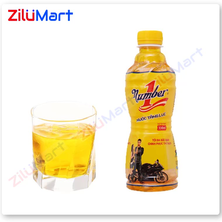 Lốc 6 chai nước tăng lực Number one loại 330ml