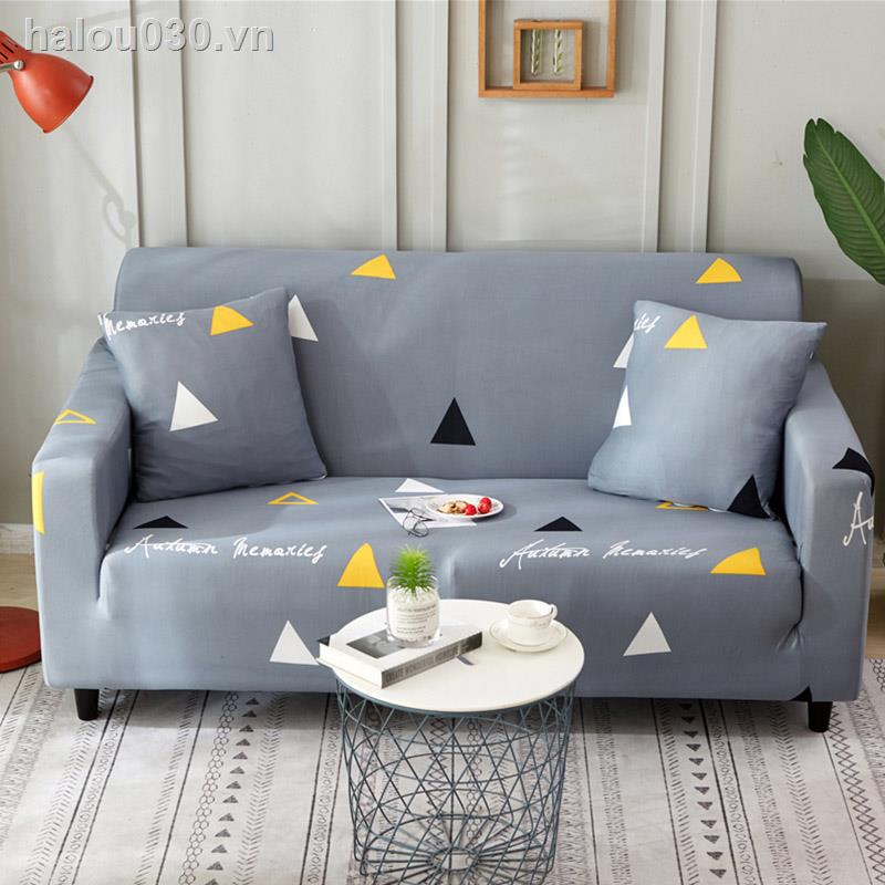 comfortable✻₪Trọn gói trọn gói lười bọc ghế sofa kéo dài phổ quát bốn mùa đệm ghế sofa vải phổ thông Phong cách Bắc Âu ba người đôi đơn