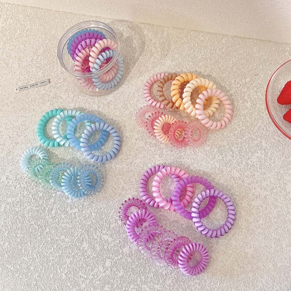 Set 10 Dây Buộc Tóc Co Giãn Nhiều Màu Sắc Phong Cách Hàn Quốc Dễ Thương Cho Nữ