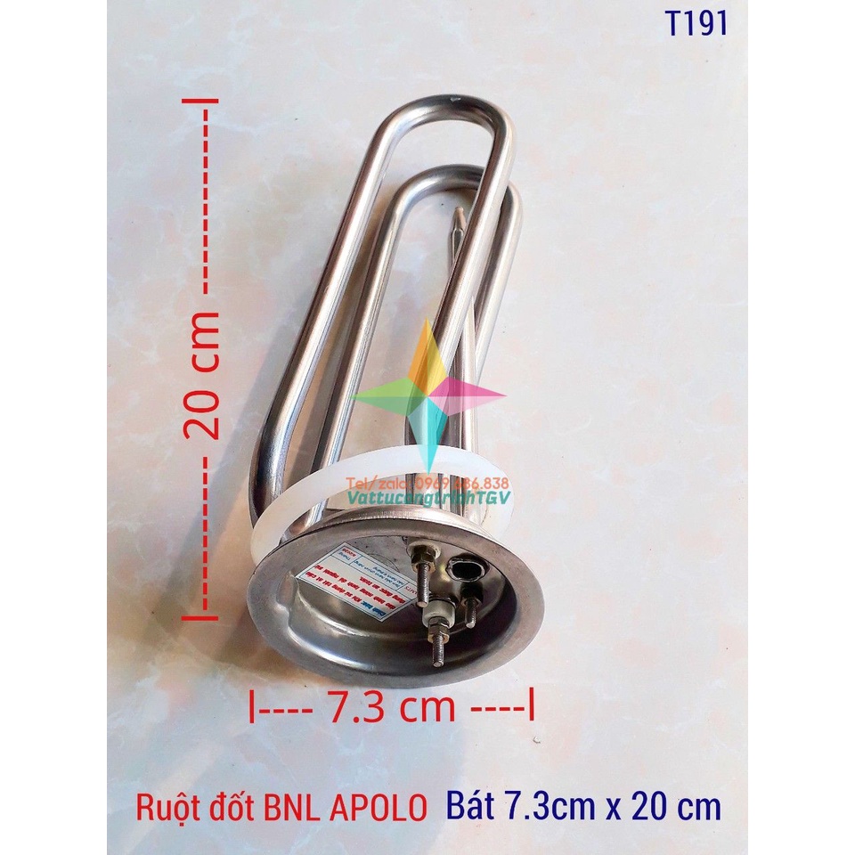 Ruột đốt AMTS - Bình Nóng Lạnh APOLO bát tròn 7.3cm x 20cm