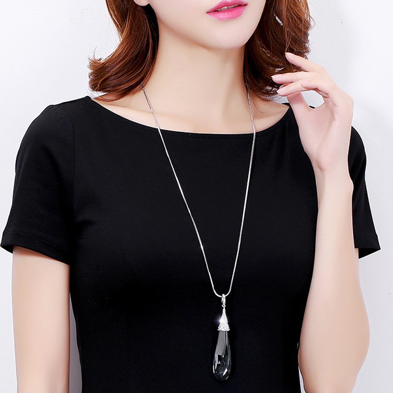 Thời Trang Vòng cổ Hợp Kim Đính Đá Nhiều Màu Sắc