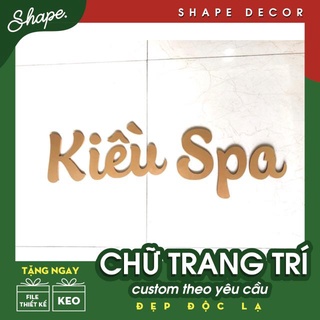 CHỮ TÊN SPA TREO TƯỜNG ( order theo yêu cầu)