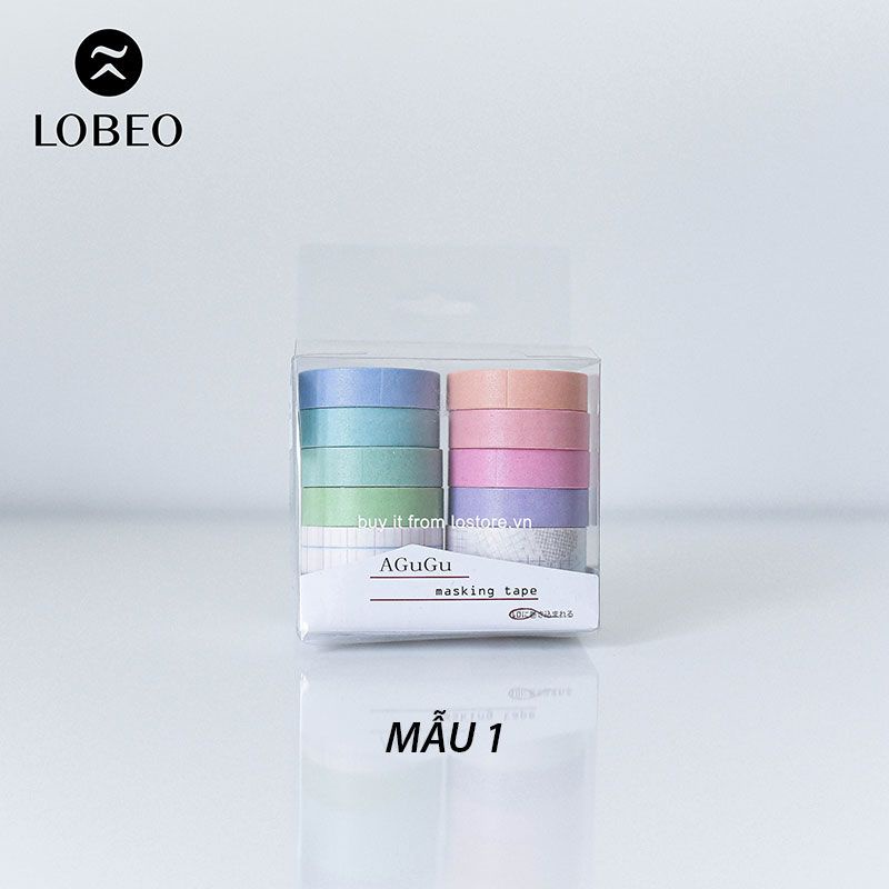 [LỖ STORE]  Combo 10 cuộn Washi Sweet Dream Tông Pastel (Mẫu 1-2-3)