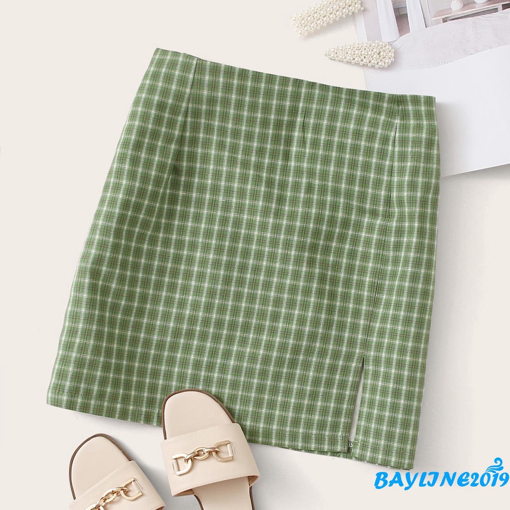 Chân Váy Chữ A Họa Tiết Caro Thời Trang Quyến Rũ Cho Nữ
