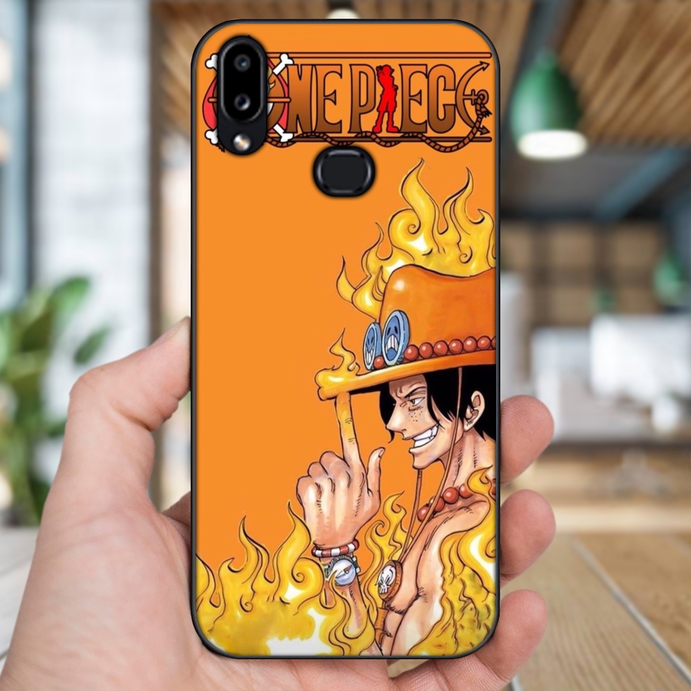 Ốp lưng Samsung A10S viền đen in hình Ace One Piece