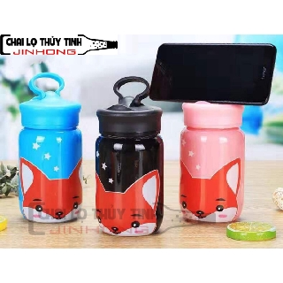 Bình Thủy Tinh IN HÌNH THỎ MS13 350ml