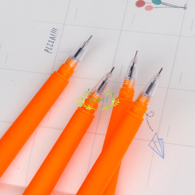 Carrot Motif Gel Pen Rabbit Pen Xoay Black Gel Pen Học văn phòng phẩm❤Yimi❤