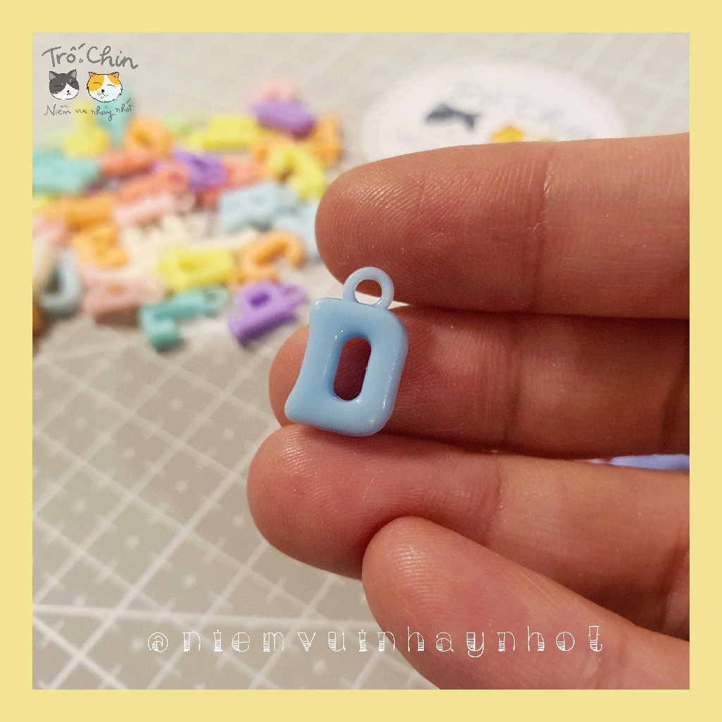 [Ảnh thật] Set 20 chữ nhựa size 15*10mm (2 màu được tự chọn chữ)