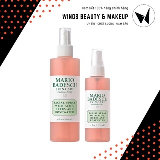 Nước hoa hồng dạng xịt MARIO BADESCU Facial Spray With Aloe, Herbs and Rosewater (All Skin Types)