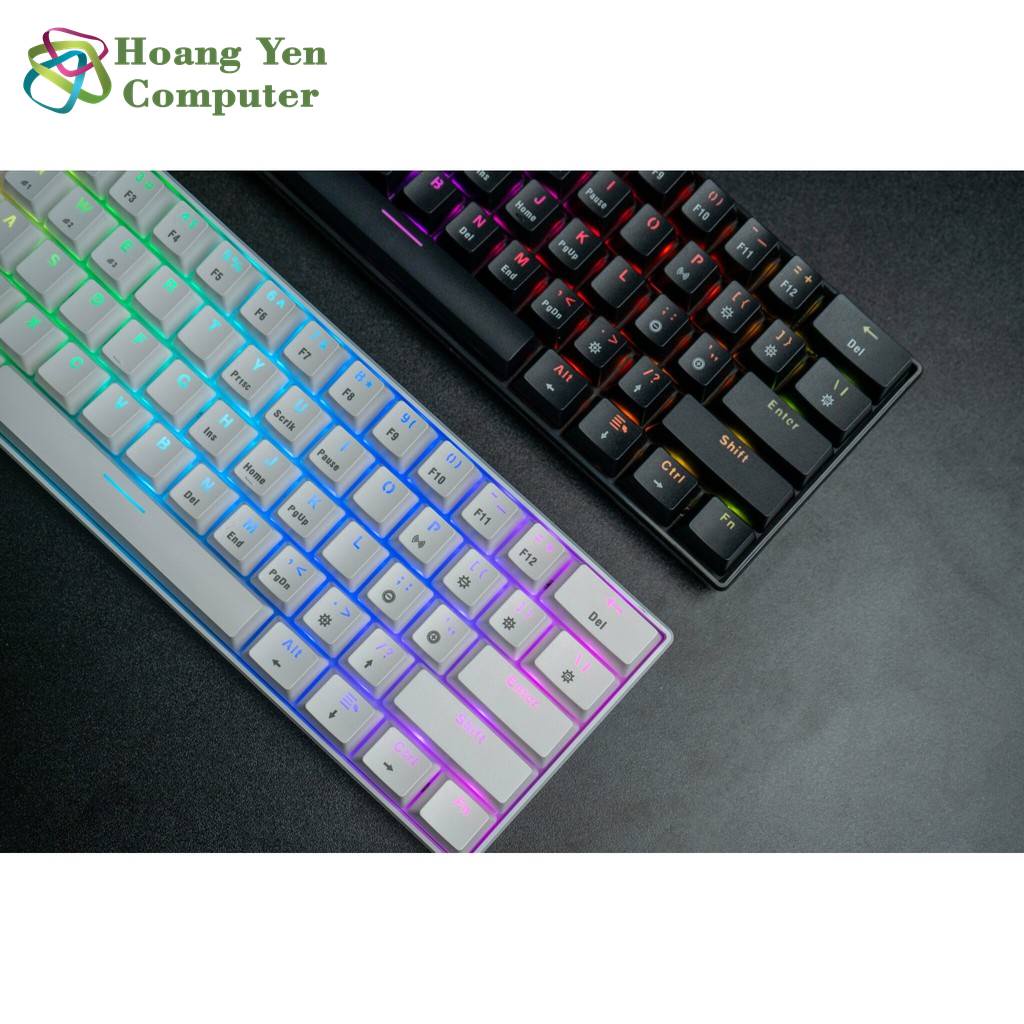 Bàn Phím Cơ Mini E-Dra EK361W V2 LED RGB Kết Nối Bluetooth hoặc Cắm Dây - BH 2 Năm Chính Hãng - Hưng Long PC