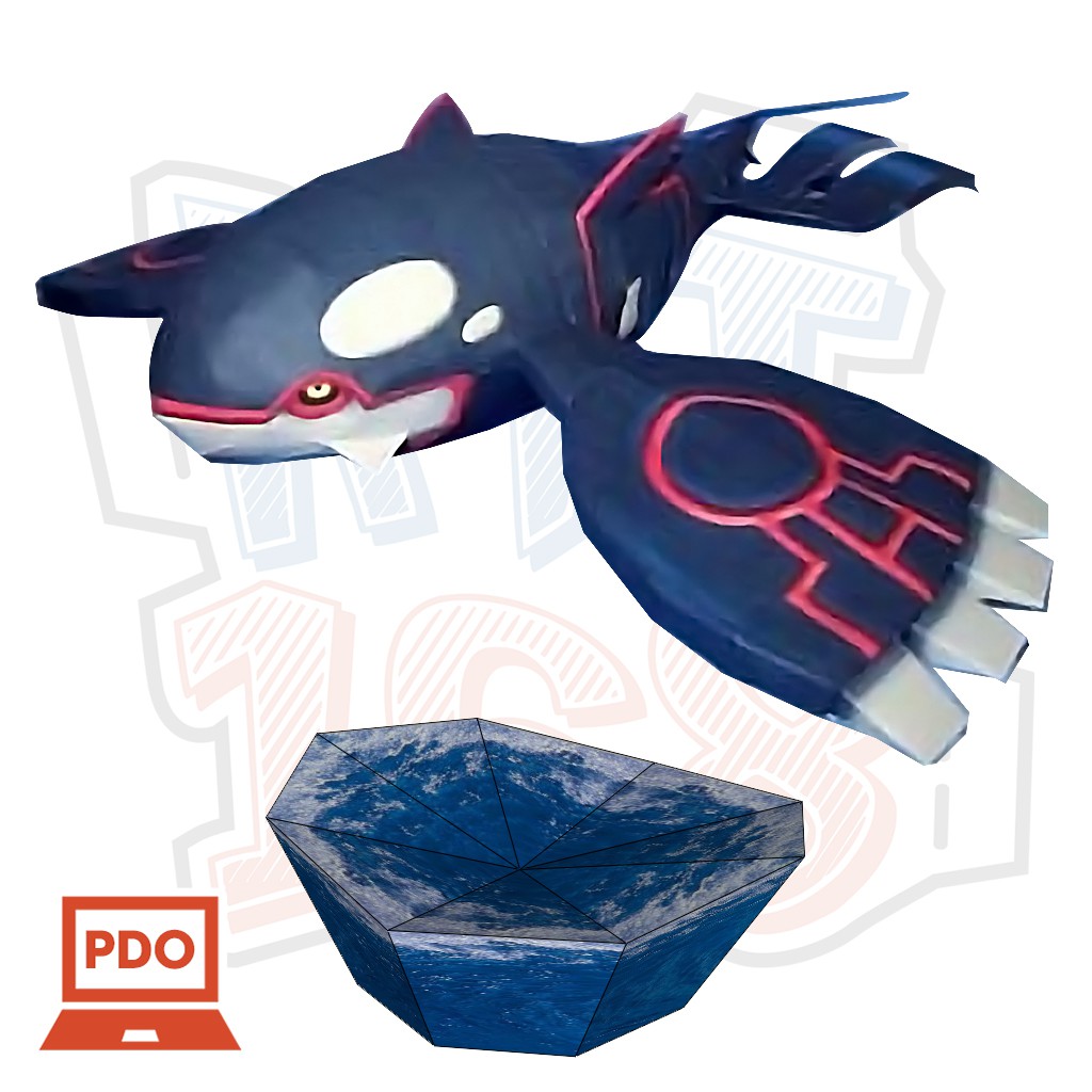 Mô hình giấy Anime Pokemon Kyogre