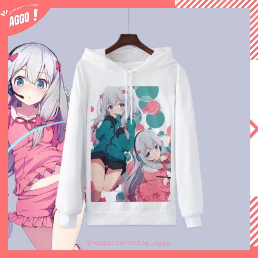 Áo Hoodie Dài Tay Anime Eromanga Sensei Nam Nữ Đủ Size