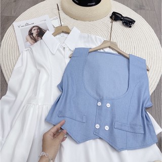 Set Áo Babydoll Mix Yếm Cá Tính
