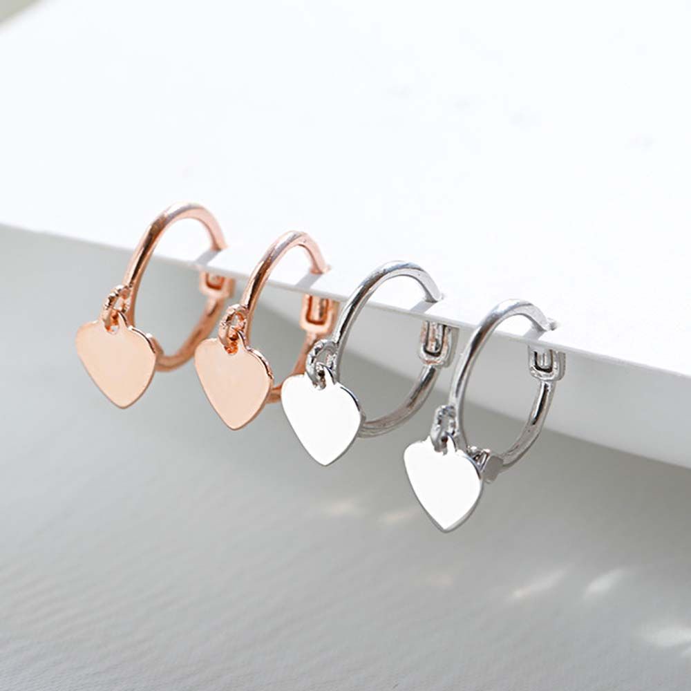 Khuyên tai hình trái tim / thánh giá bằng hợp kim nhiều màu thời trang Hàn Quốc cho nữ