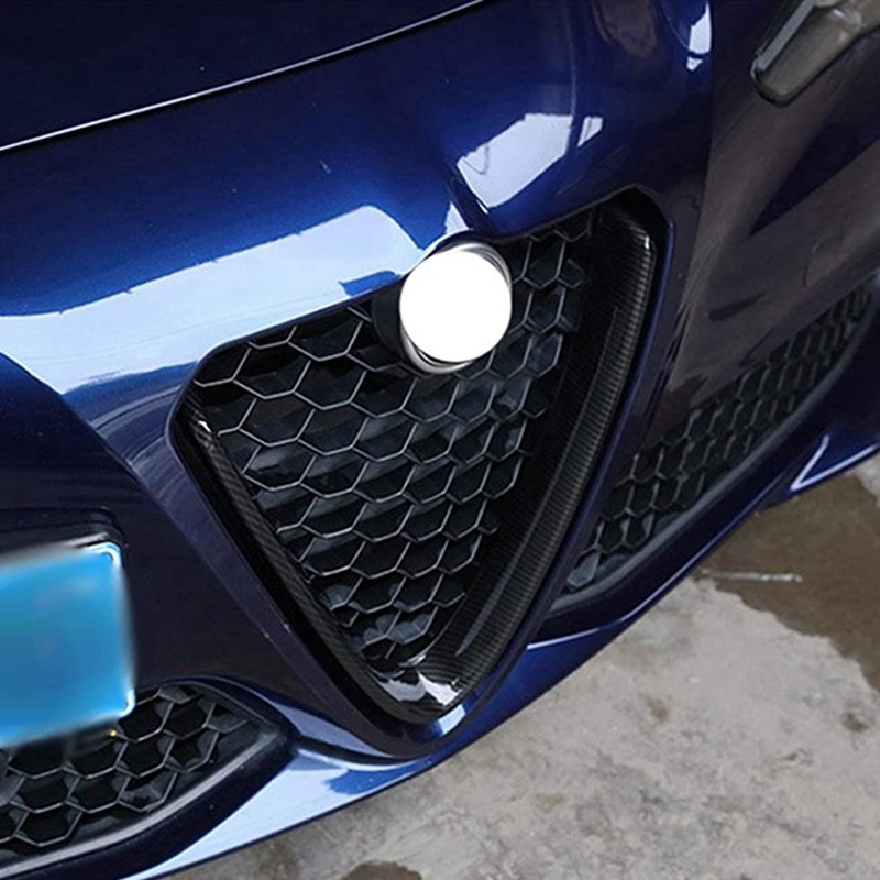 Miếng Dán Logo Chữ V Trang Trí Khung Cản Trước Xe Hơi Alfa Romeo Giulia 2017-2019