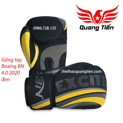 Găng tay boxing Bn 4.0 EXITE 2020 chính hãng đen trắng