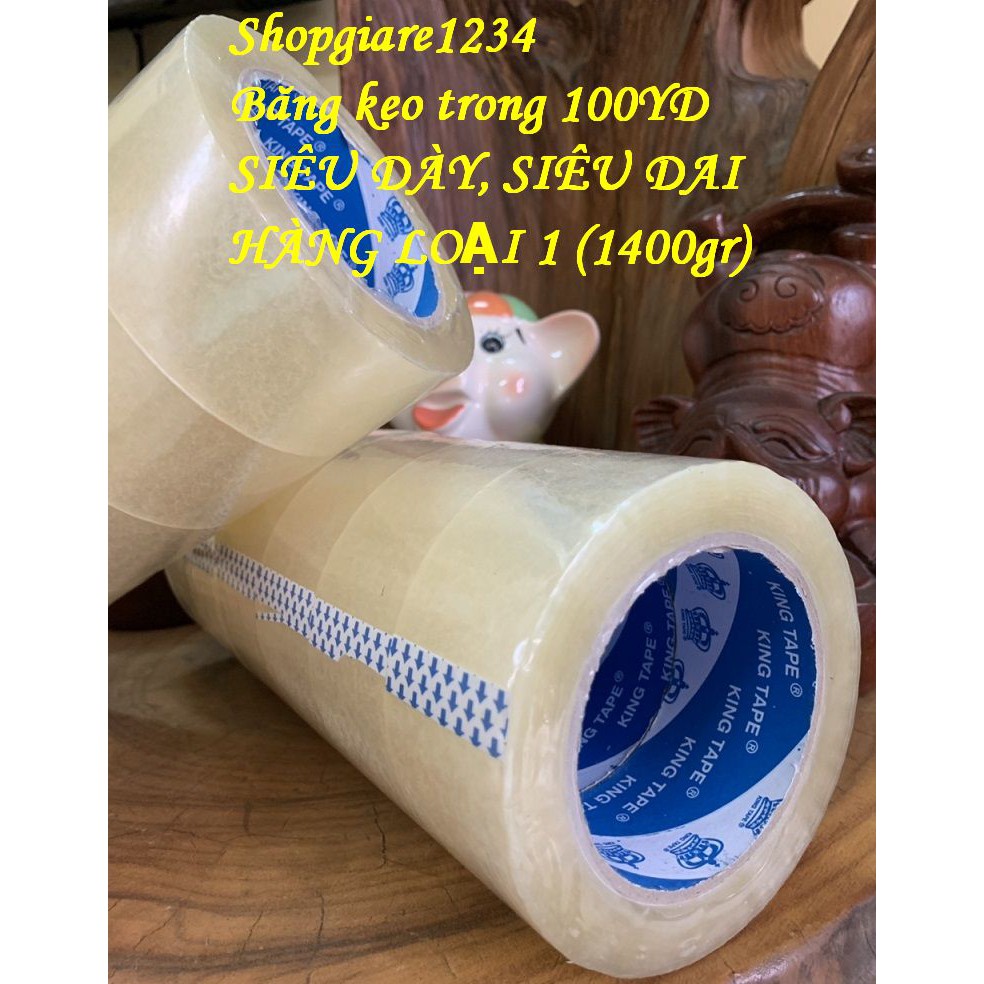 (1400gr) 1 cây băng keo 5F/ 100YD siêu dai, siêu dính đủ chuẩn