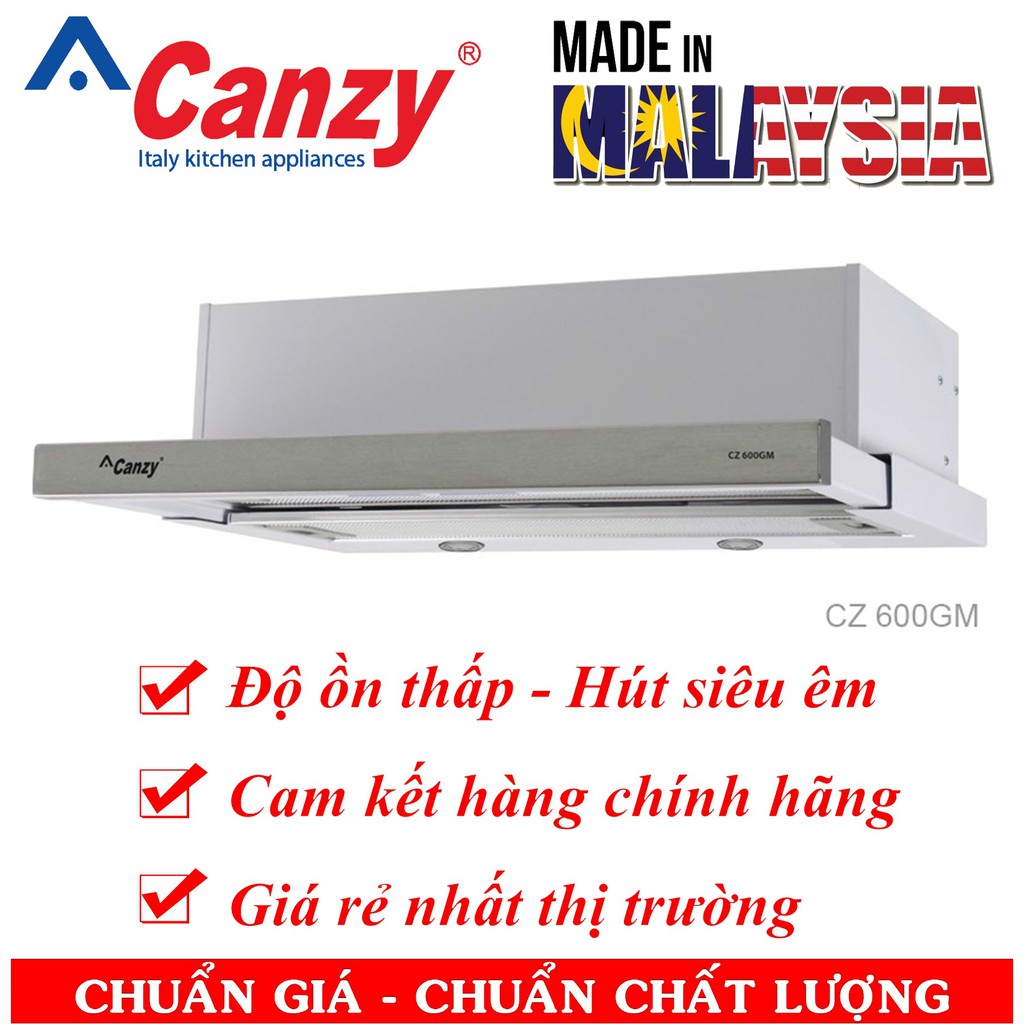 Máy hút mùi âm tủ 60cm Canzy CZ 600GM nhập khẩu Malaysia