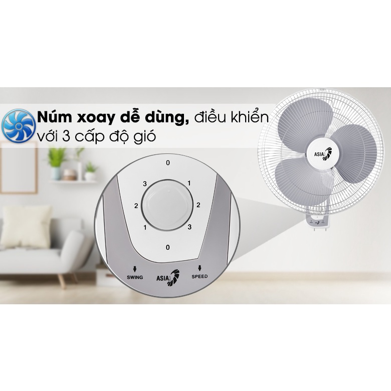 Combo 4 câyQuạt Treo Tường ASIA L16018 - 45W - Bảo Hành 1 Năm hàng chính hãng
