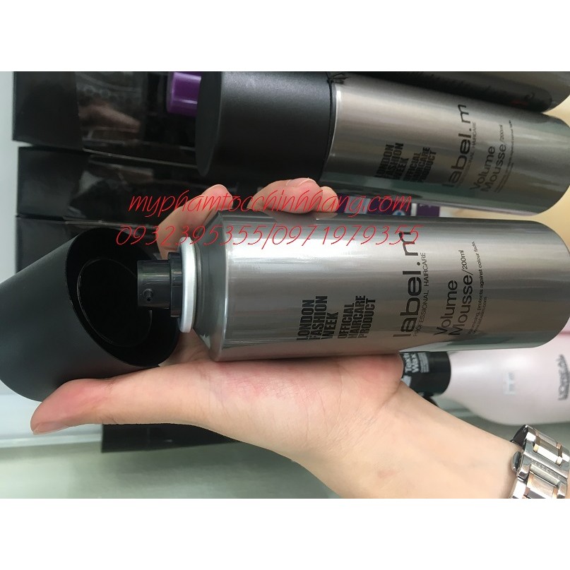 Kem bọt tạo kiểu giữ nếp tóc và tạo độ phồng -Label.m Volume Mousse 200ml