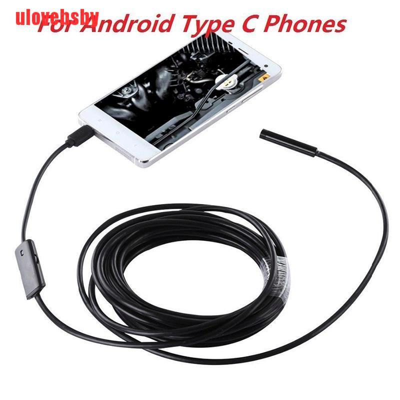 [ulovebsby]Megapixels HD USB C Endoscope Type C Borescope Inspection Camera for Android
