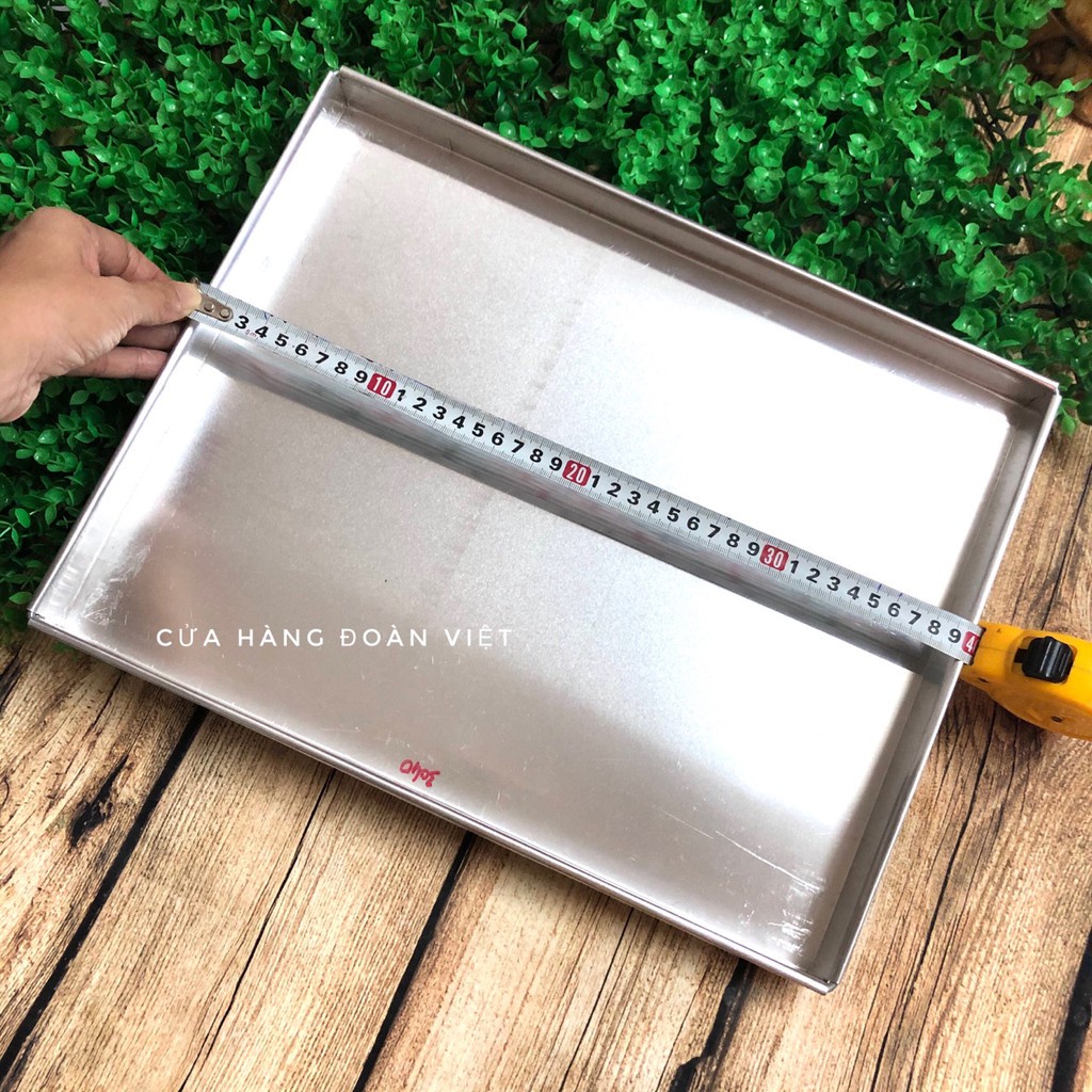 Khuôn Nhôm Chữ Nhật, Khay Nướng Bánh Bông Lan Cuộn - Nhiều Size từ 16 đến 30cm