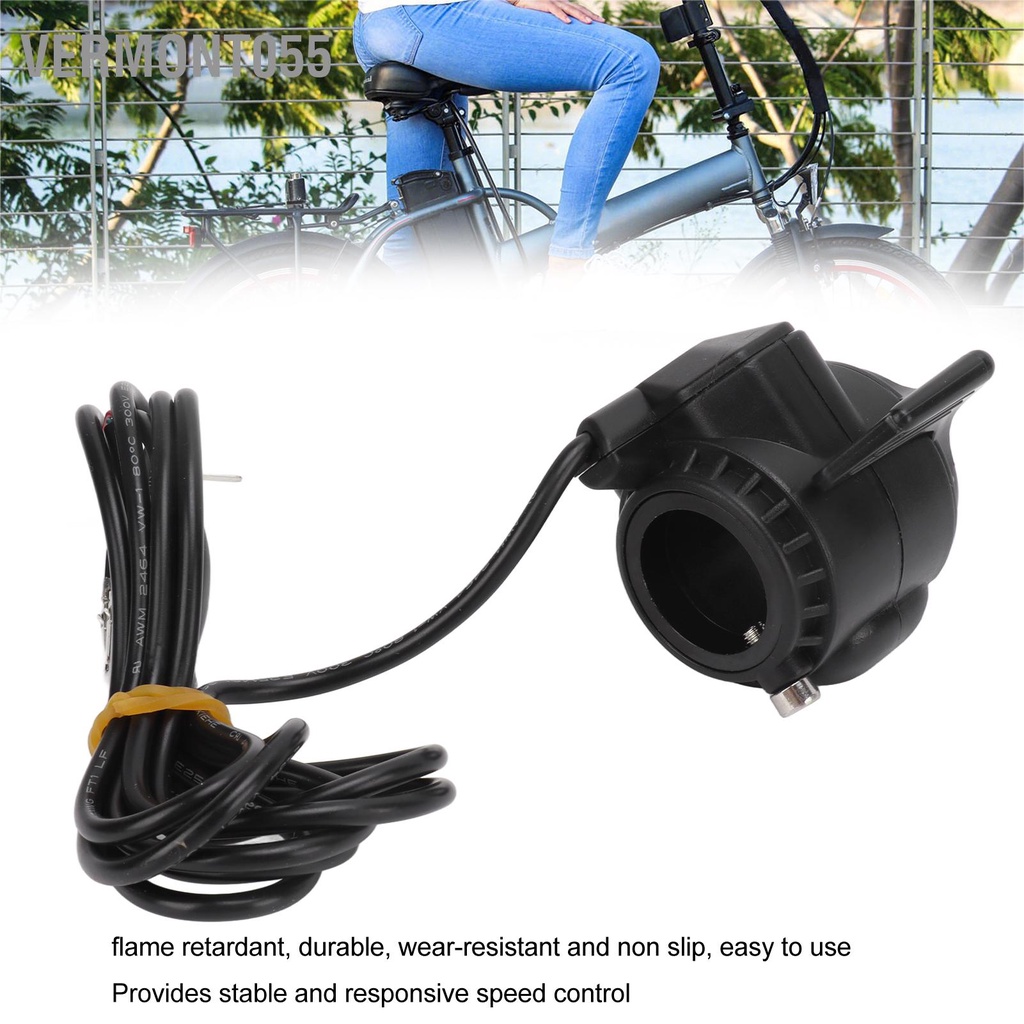 Vermont055 Tay ga điện Thumb bướm Bộ tăng tốc đáp ứng chống mài mòn cho xe đạp
