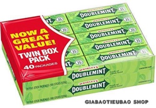 Combo 20 Phong Kẹo Singum Doublemint Mỹ