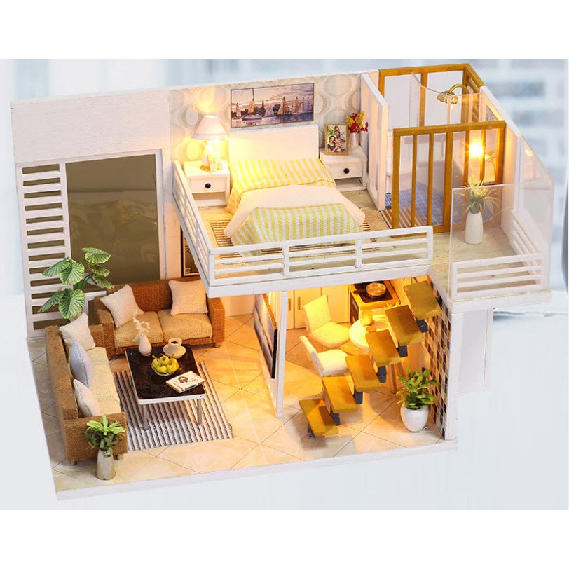 Mô hình nhà gỗ DIY Biệt thự thành phố 1