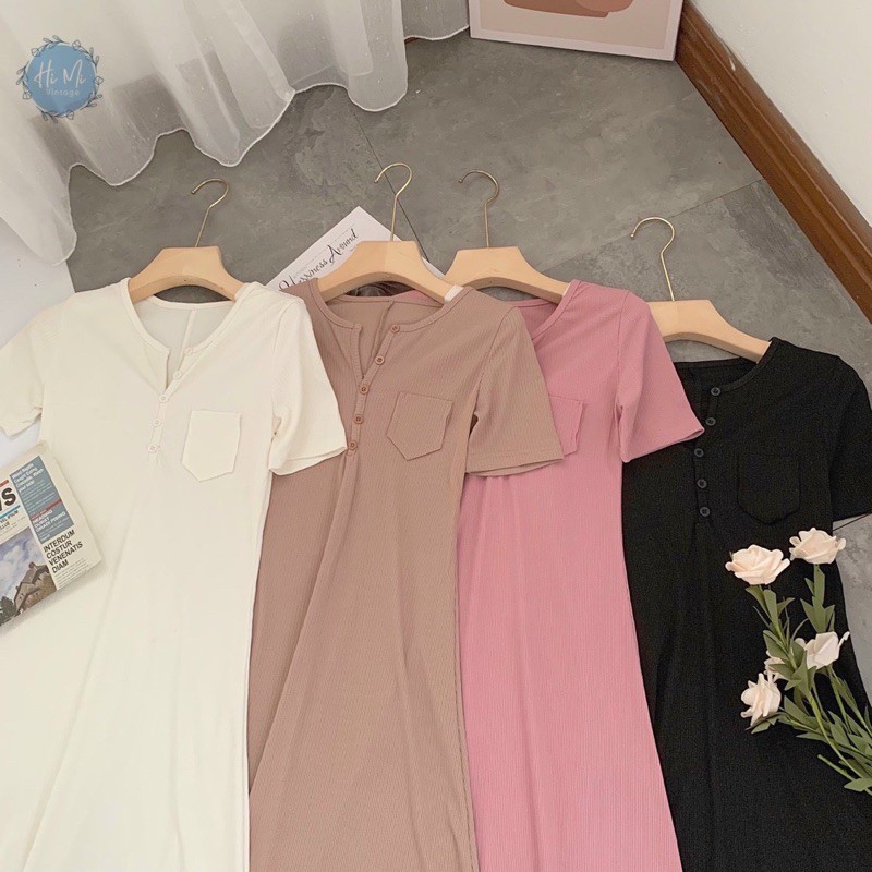 [Mã FAGREEN1505 giảm tới 30K đơn 99K] váy khuy ngực có túi 921 | BigBuy360 - bigbuy360.vn