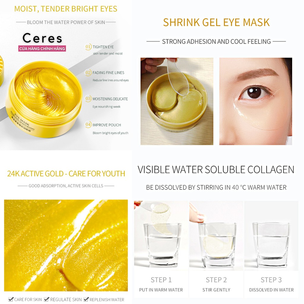 Mặt nạ mắt bioaqua - mask ngủ dưỡng mắt giảm quầng thâm bọng mắt | BigBuy360 - bigbuy360.vn