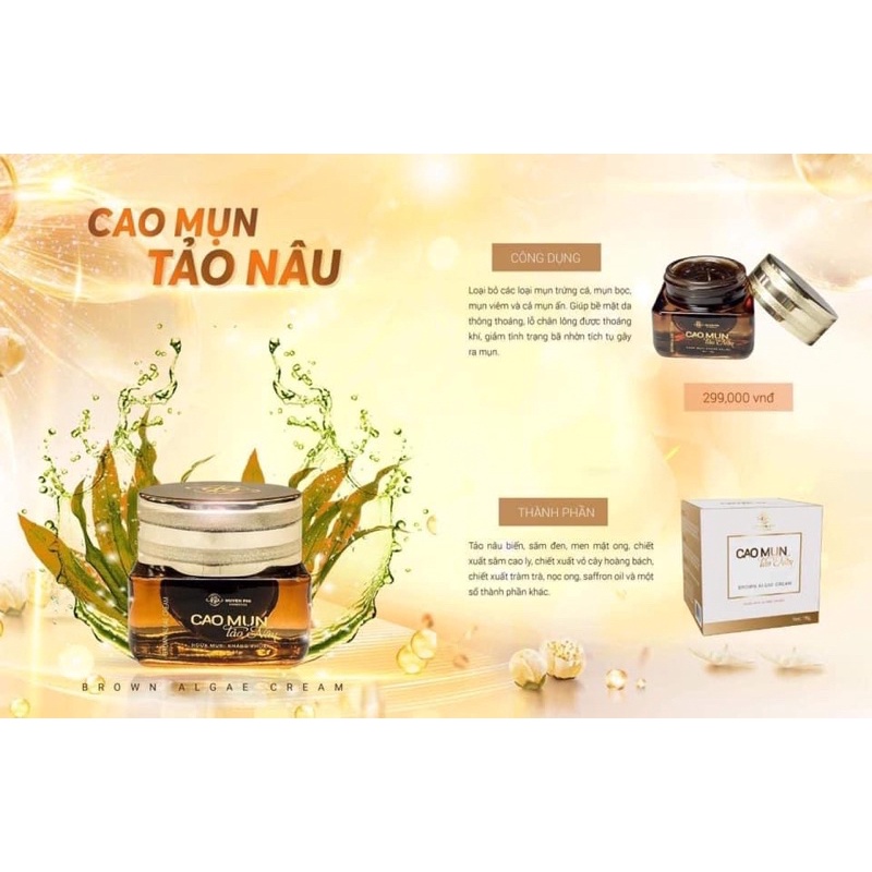 [SP CHÍNH HÃNG] Cao Mụn Tảo Nâu Huyền Phi - Loại Bỏ Mụn Hoàn Toàn, Tái Tạo Da Mịn Màng Căng Bóng | BigBuy360 - bigbuy360.vn