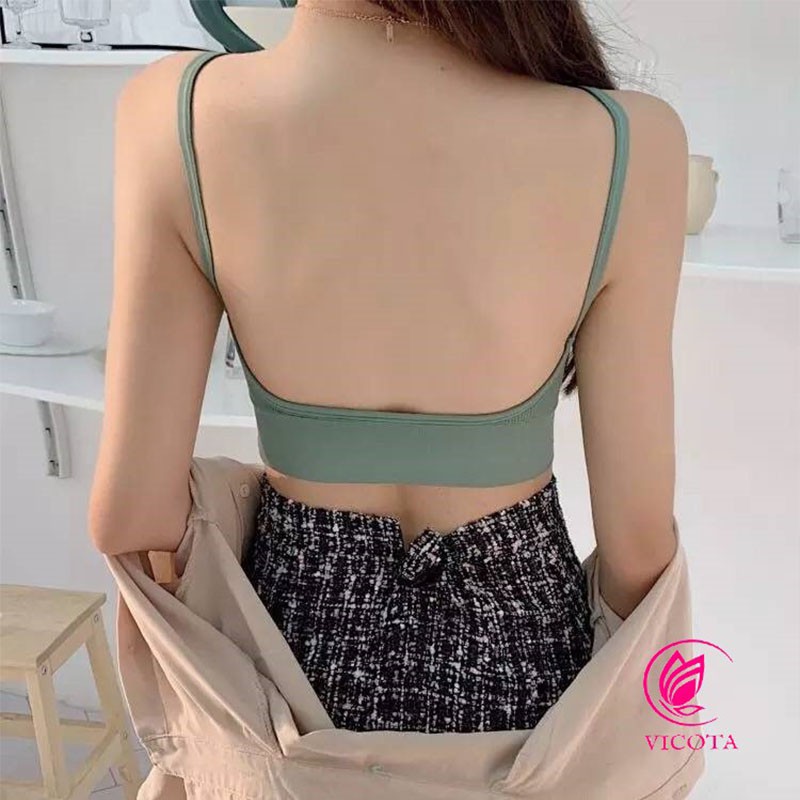 ÁO BRA LEN TĂM HỞ LƯNG KHOÉT LƯNG CHỮ U SIÊU HÓT BR01