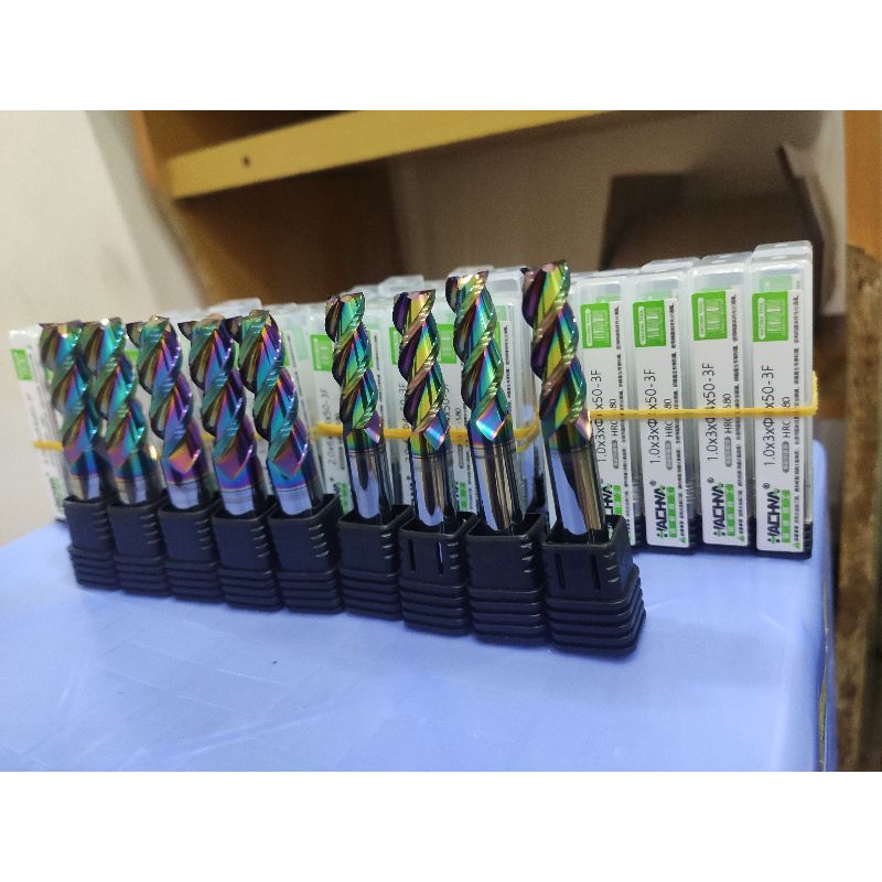 Dao phay nhôm CNC phủ DLC 3me 1-2-3-4-6-8mm