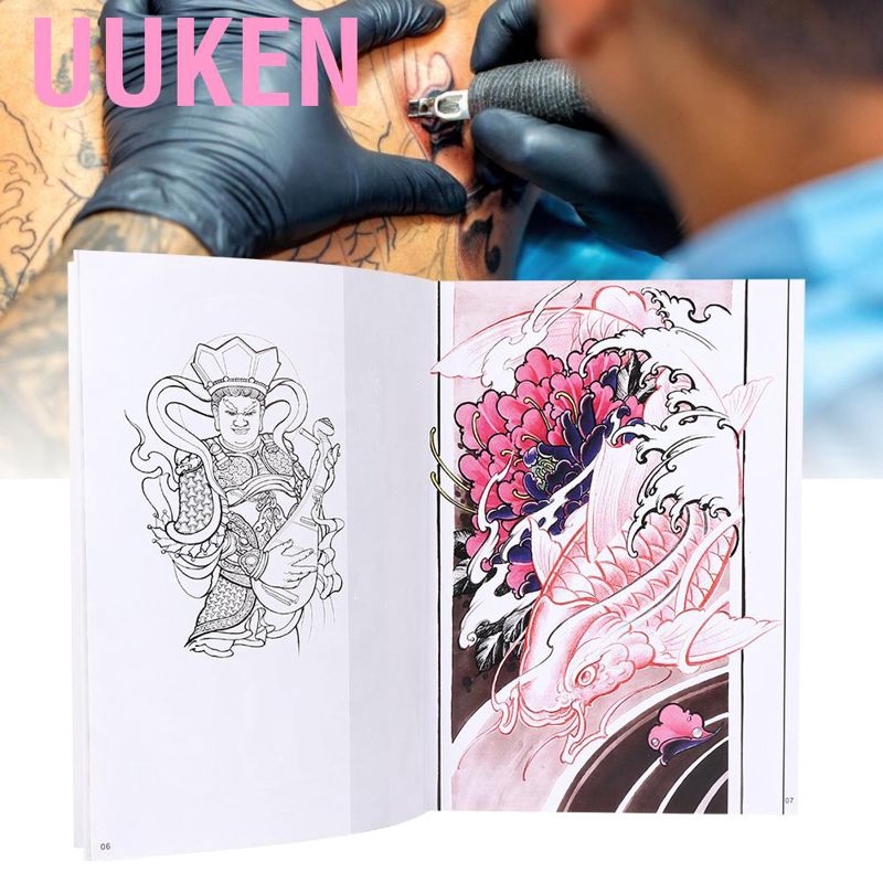 Set 66 trang giấy khuôn mẫu vẽ hình xăm nhiều màu