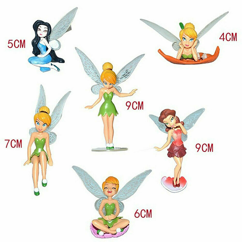 Set 6 Mô Hình Nàng Tiên Hoa Trang Trí Bánh Kem